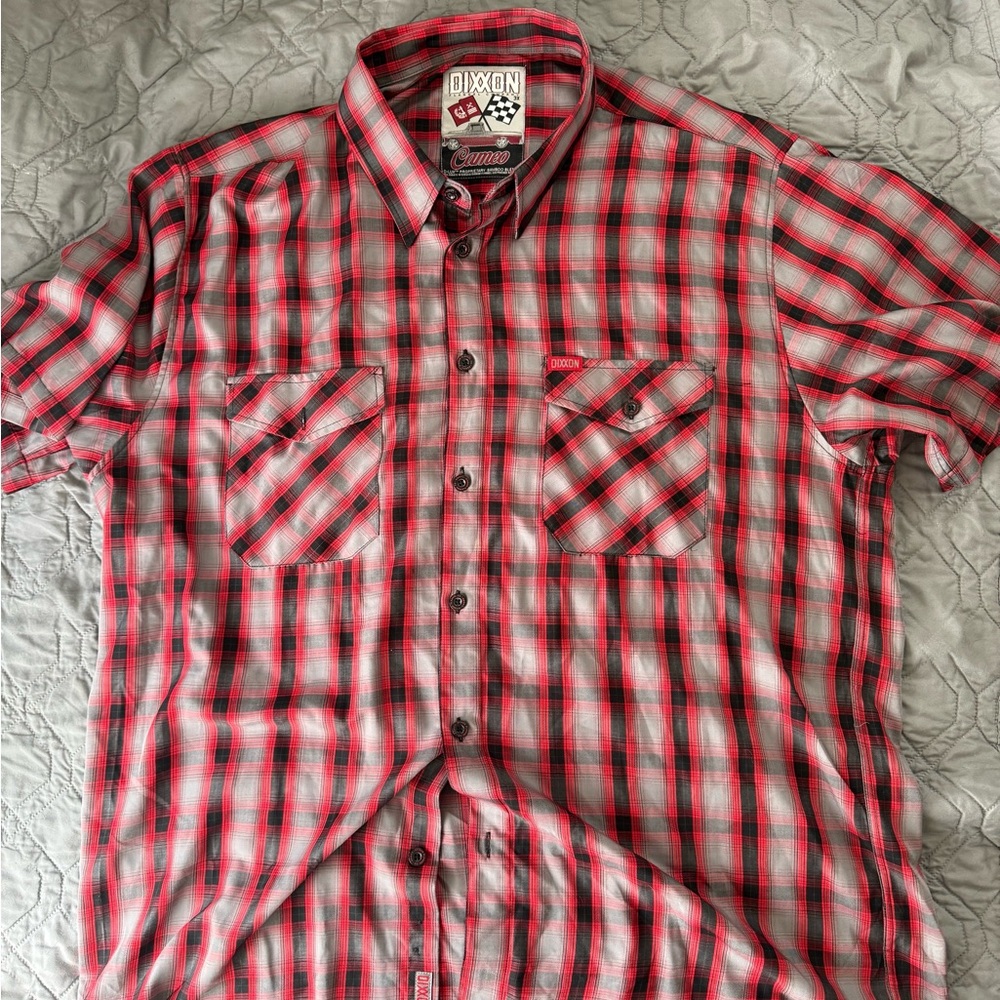 DIXXON Men's Red Plaid Shirt